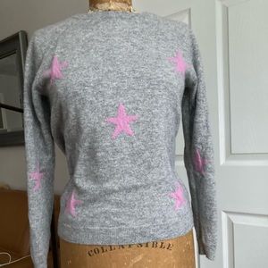 Sz.M cashmere gray with Punk stars pullover sweater Philosophy